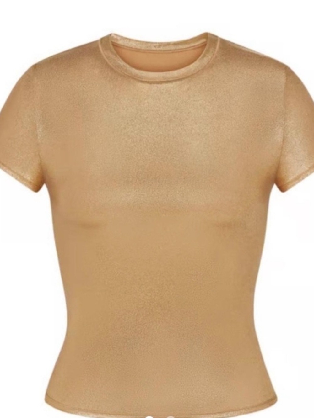 SKIMS Fits Everybody Metallic Gold Tee